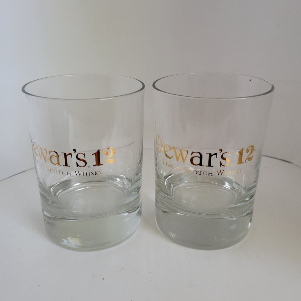 Vintage Dewar's Scotch Whiskey 12 High Ball Glass